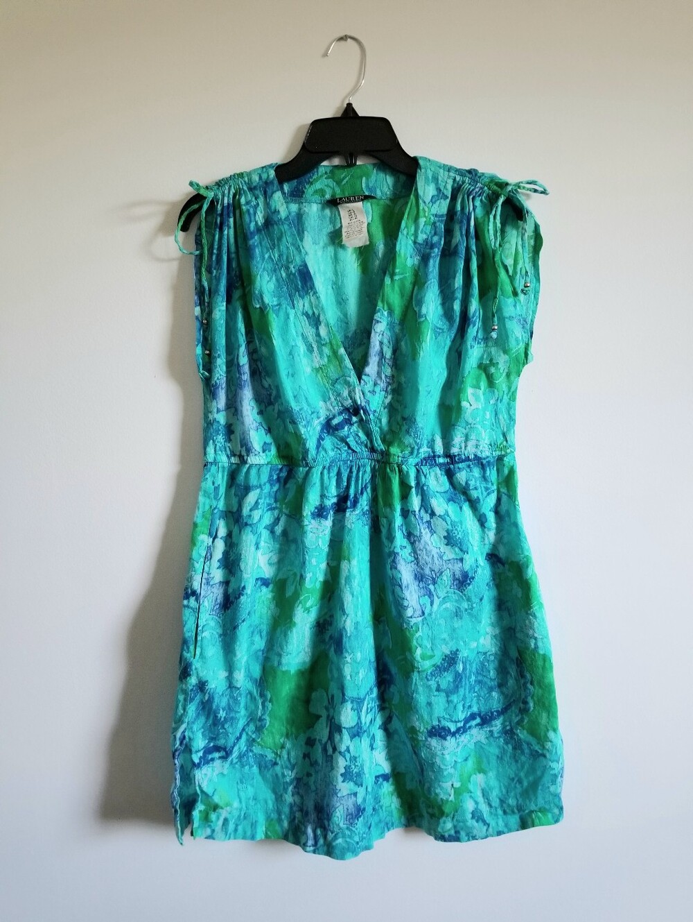 Lauren Ralph Lauren Turquoise & Teal Floral Sundress